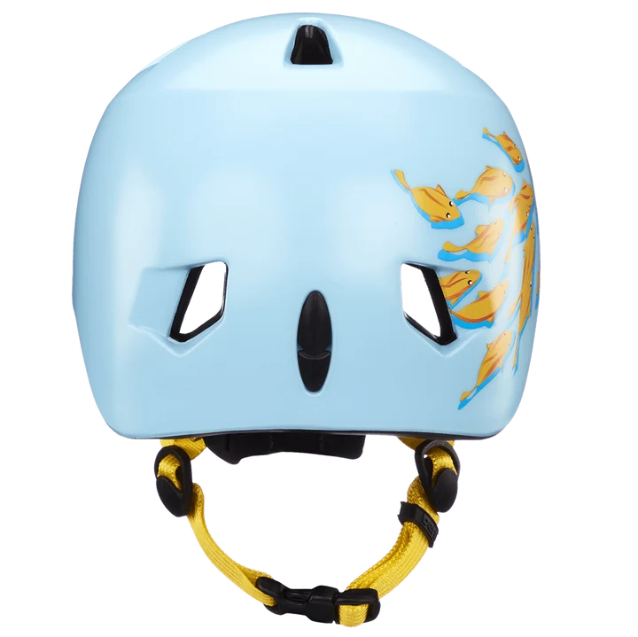 Bern Tigre Youth Bike Helmet in Satin Blue Goldfish, view 3