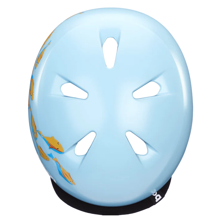 Bern Tigre Youth Bike Helmet in Satin Blue Goldfish, view 4