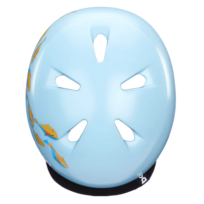 Bern Tigre Youth Bike Helmet in Satin Blue Goldfish, view 4