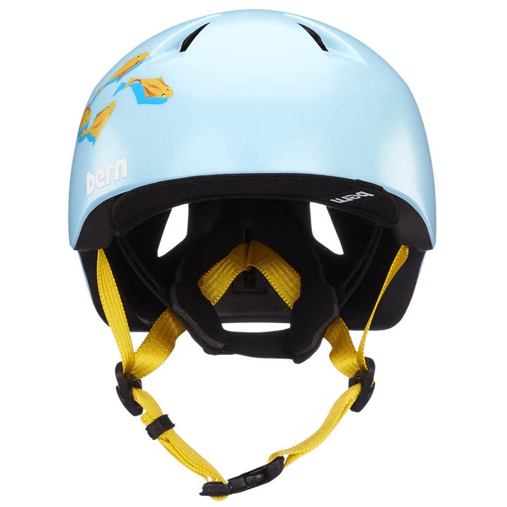 Bern Tigre Youth Bike Helmet in Satin Blue Goldfish, view 5