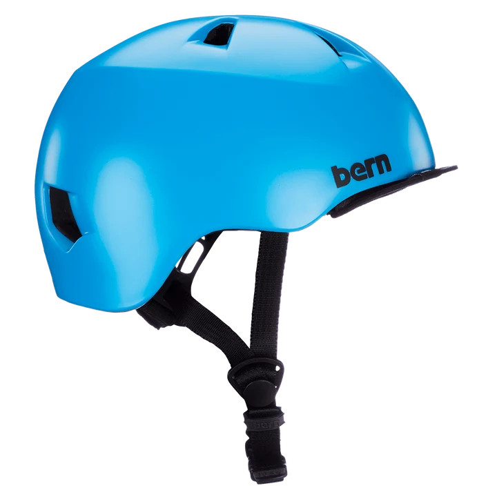 Bern Tigre Youth Bike Helmet in Satin Cyan Blue, view 6