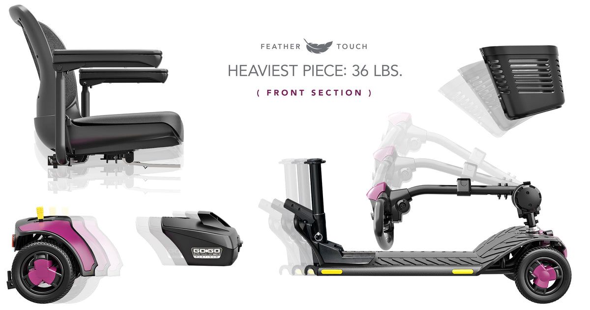 Pride Go Go Elite Traveller Gen 3 Platinum - feather-touch disassembly