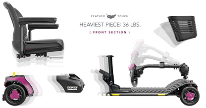 Pride Go Go Elite Traveller Gen 3 Platinum - feather-touch disassembly
