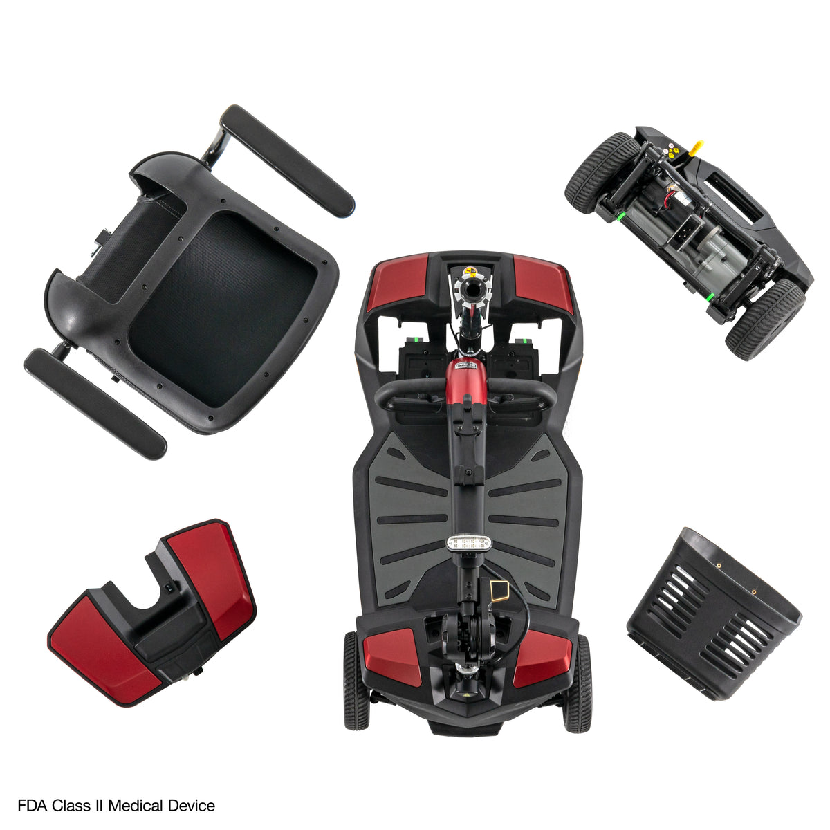 Pride Go Go Endurance AL+ - Garnet Red disassembled