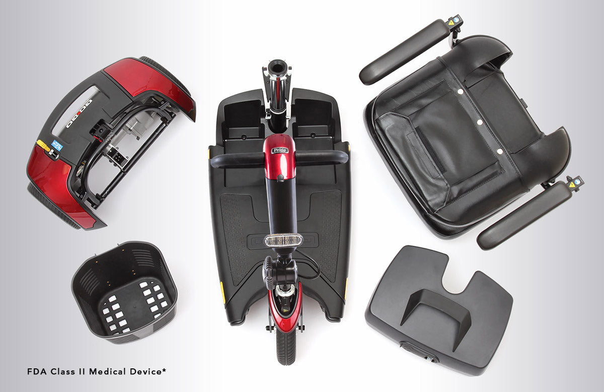 Pride Go Go Sport 4-Wheel disassembled
