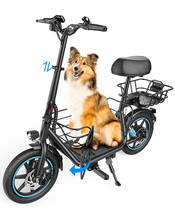 Gyroor C1Plus 1000W Electric Scooter with dual baskets