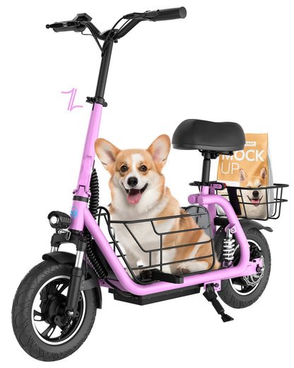 Gyroor C1Pro electric scooter in pink