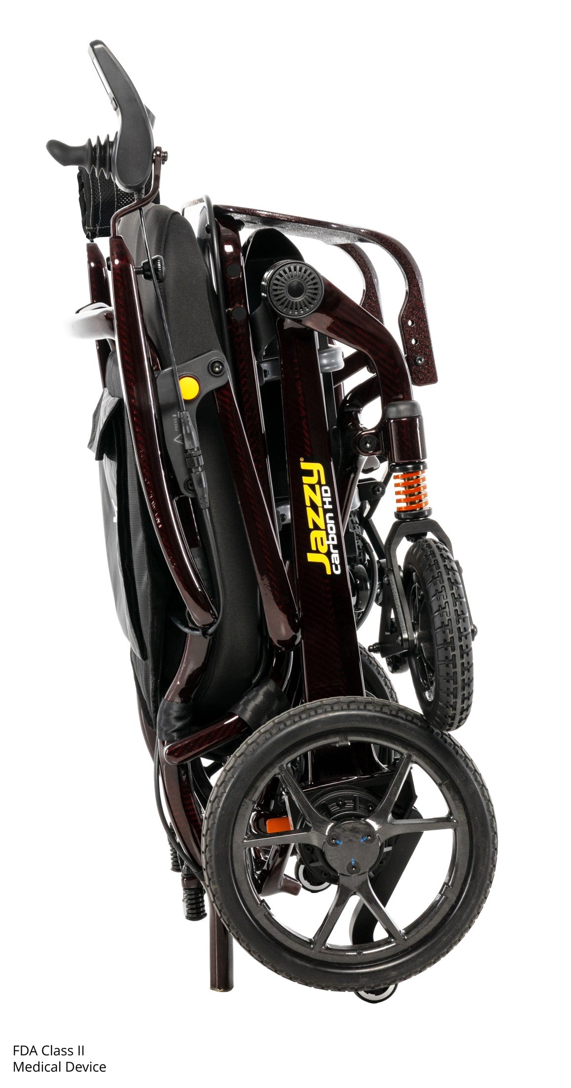Pride Jazzy Carbon HD - Black Cherry folded
