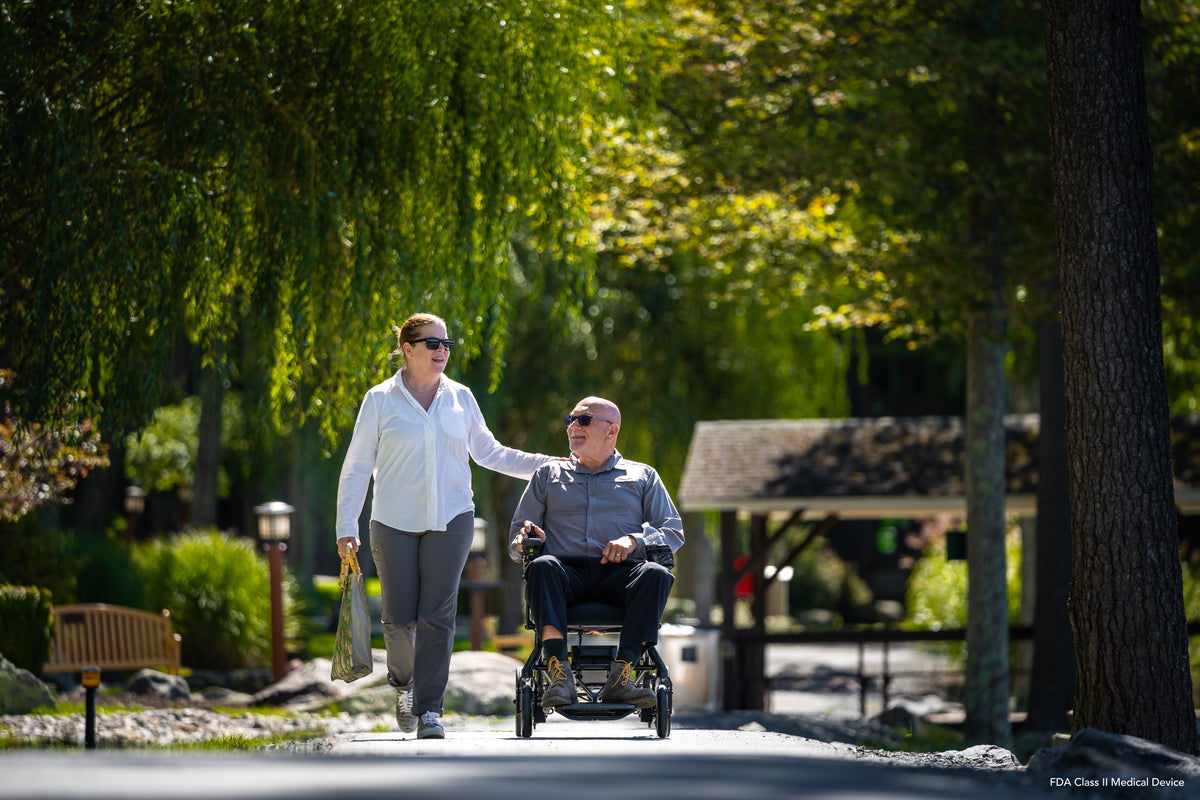 Pride Jazzy Ultra Light power wheelchair - lifestyle