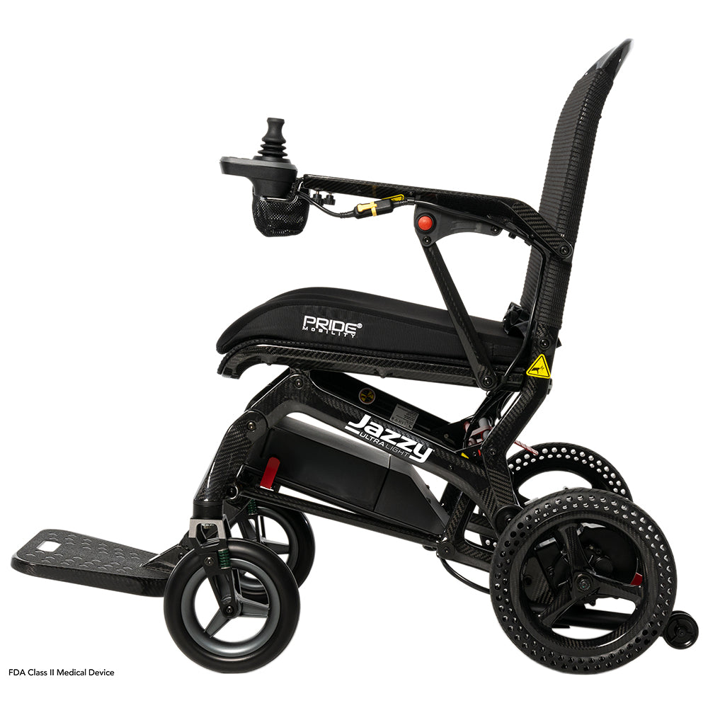 Pride Jazzy Ultra Light power wheelchair - left profile