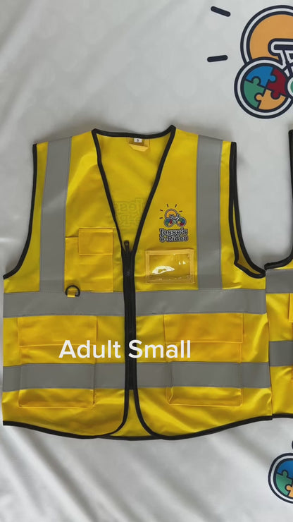 Jesse’s e-Rides Adult High-Visibility Safety Vest with “I Have Autism. Please be Patient.” Patch - Ride Bright, Stay Seen!