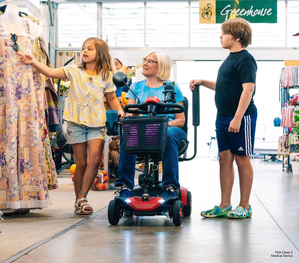 Pride Go Go Elite Traveller Gen 3 Platinum - lifestyle at garden center