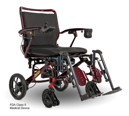 Pride Jazzy Carbon HD elevating leg rests - Black Cherry