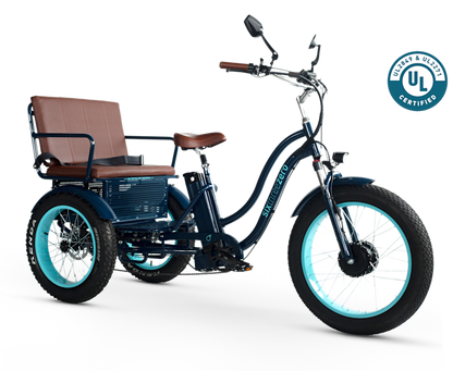 sixthreezero EVRYjourney Electric Tricycle Rickshaw 750W with passenger seat
