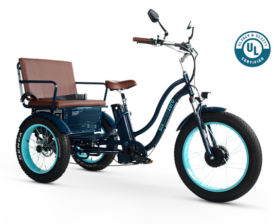 sixthreezero EVRYjourney Electric Tricycle Rickshaw 750W with passenger seat