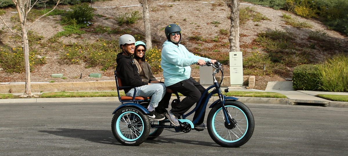 sixthreezero EVRYjourney Electric Rickshaw carrying passengers