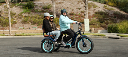 sixthreezero EVRYjourney Electric Rickshaw carrying passengers